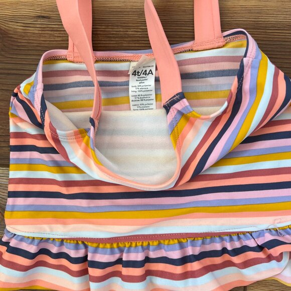 Toddler Girl Clothing Swim Suit + Cover-Up Size 4T (3 pieces) - Picture 4 of 4